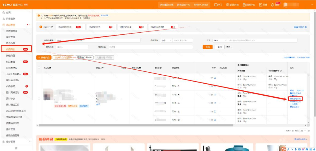 10、TEMU半托管定制品维护